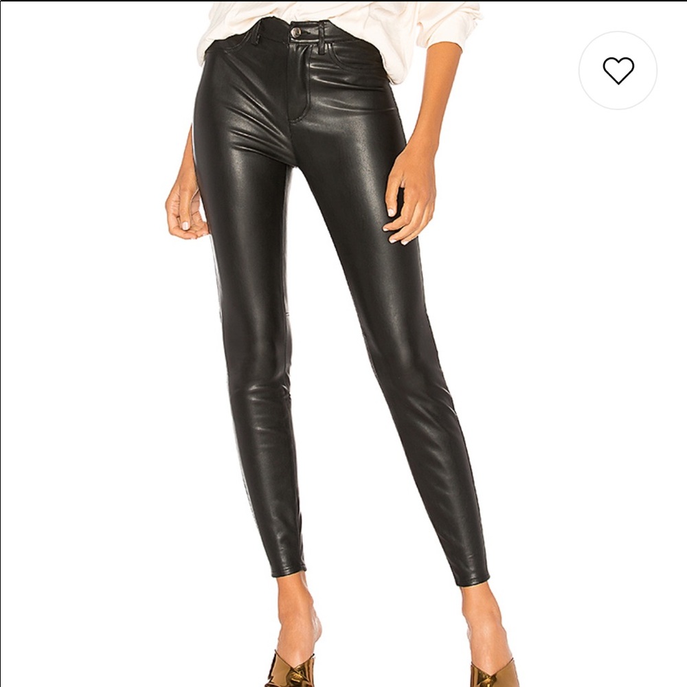 Free People High Rise Leather Pants size 28